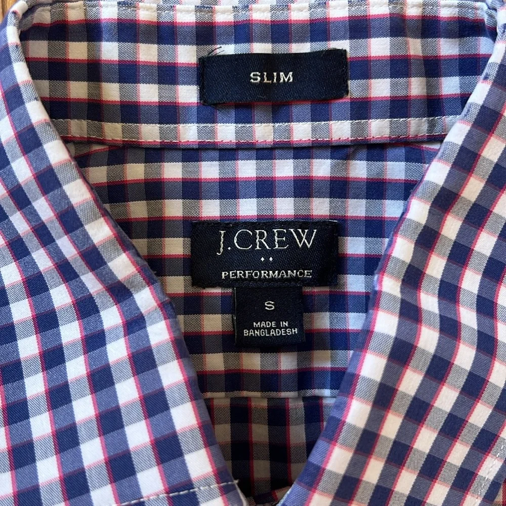 J. Crew Factory Performance Slim Gingham Shirt